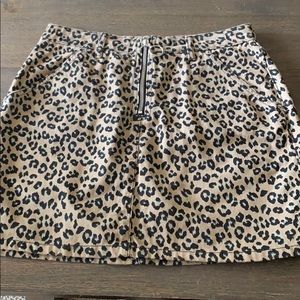 Leopard Print Topshop Miniskirt